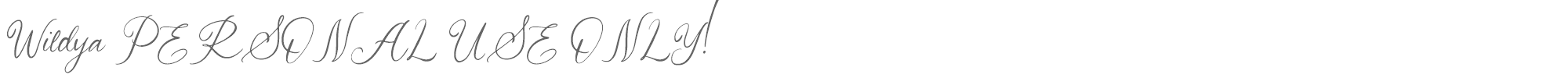 Sample characters Wildya Font